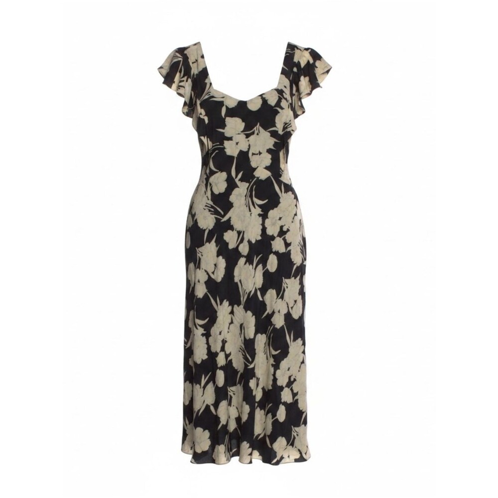 Ralph Lauren Collection NWT Lucinda Dress Silk Floral Midi Italy Purple Label 10